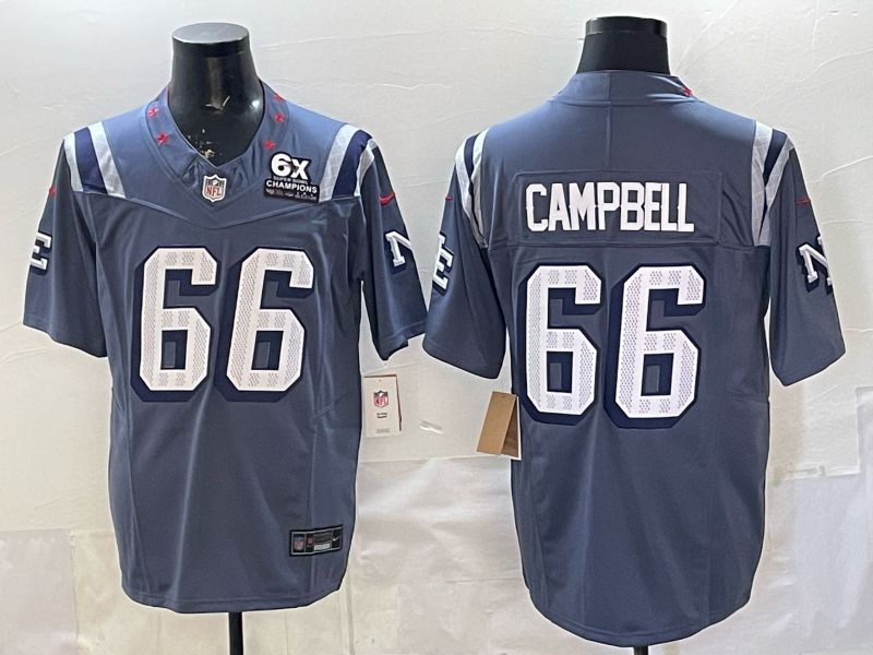 Men 2026 New England Patriots #66 Campbell Blue 5th generations Nike Limited NFL Jersey style 013->new england patriots->NFL Jersey